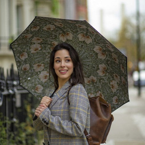 Paraply William Morris Twoprint Pimpernel bayleaf manilla