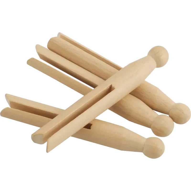 Klassische Wäscheklammern aus Holz, 50 Stück