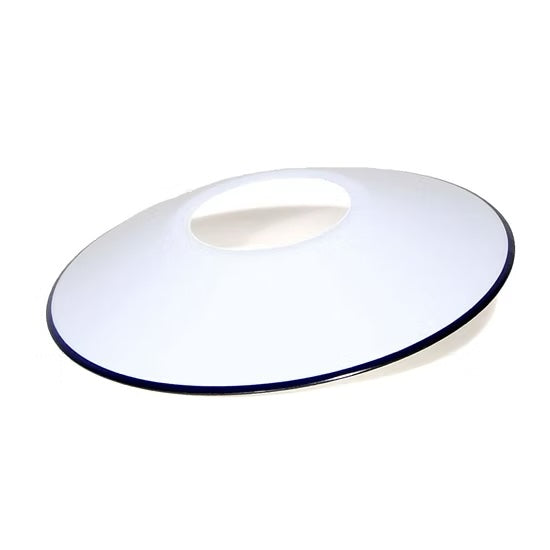 Lampskärm till stallykta vit emalj