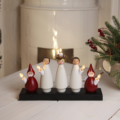 Adventsleuchter, Lucia-Chor mit Elfen