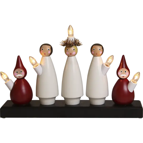 Adventsleuchter, Lucia-Chor mit Elfen