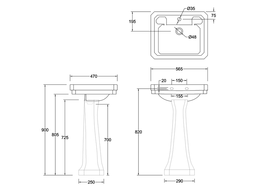 Burlington-Sockel erhöht