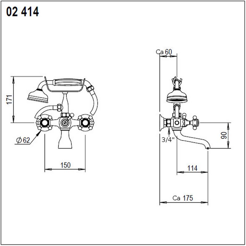 Badkarsblandare Eloise 02.414