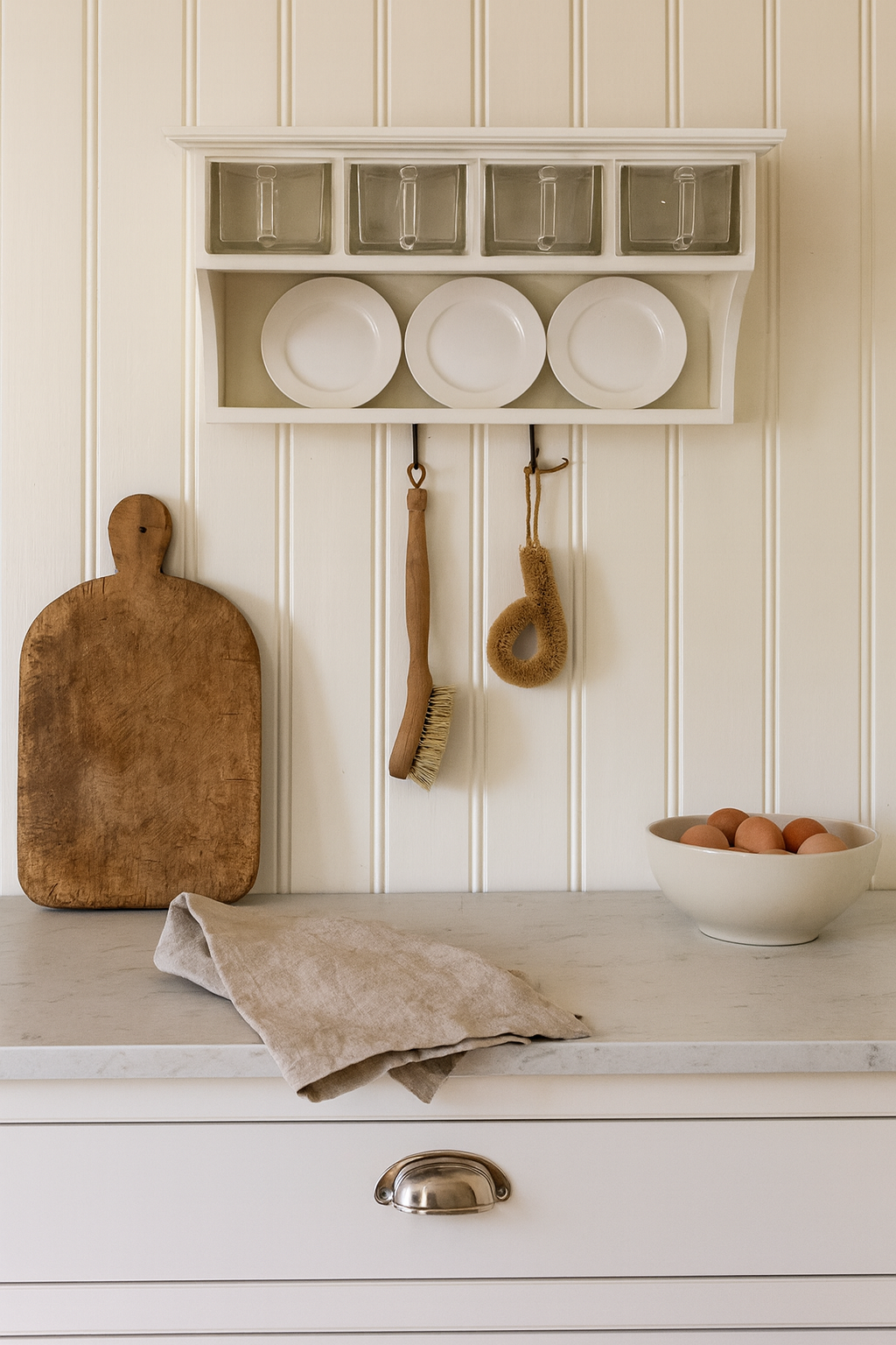 Küchenregal Ida vier Glasschubladen