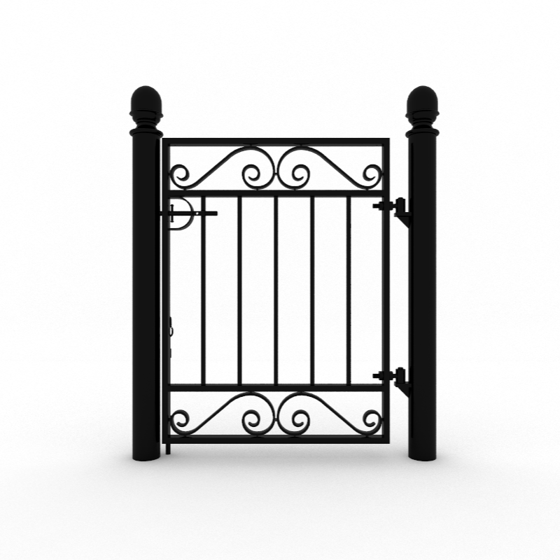 Gottåsa smidesgrind enkel med stolpar (lagervara)