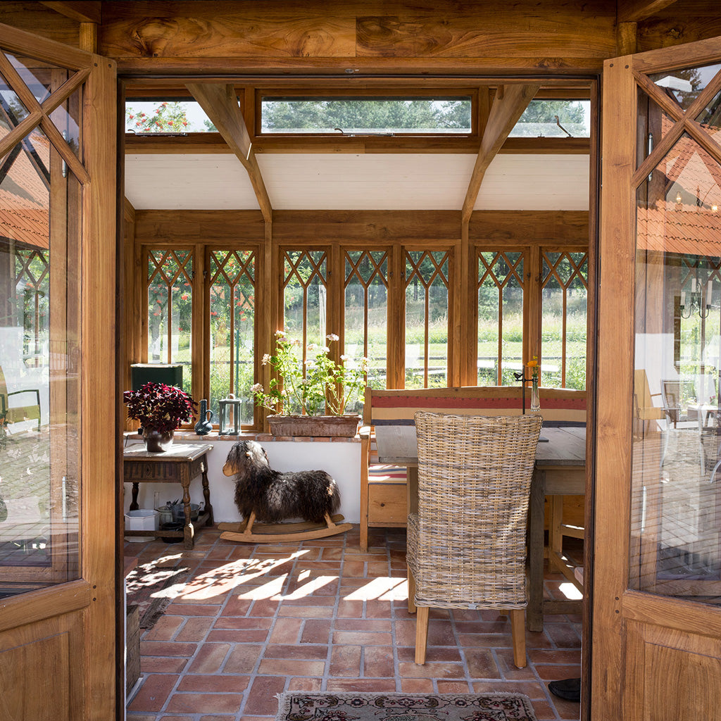 Handgefertigter Bodenziegel rot 20 mm