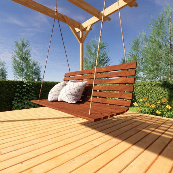 Hängesofa aus Teakholz