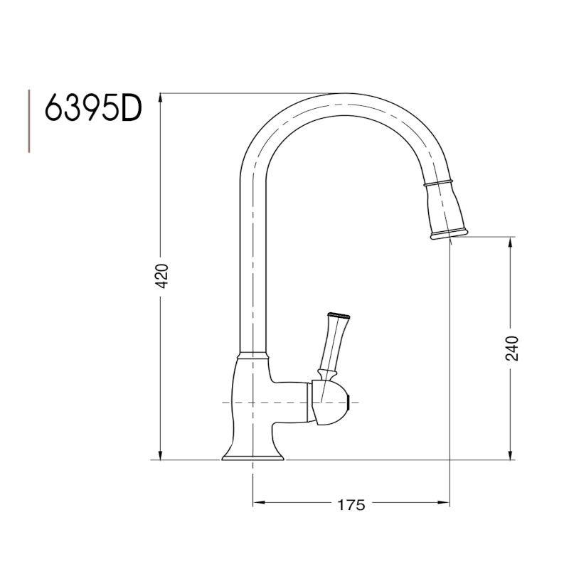 Köksblandare Denver med handdusch krom