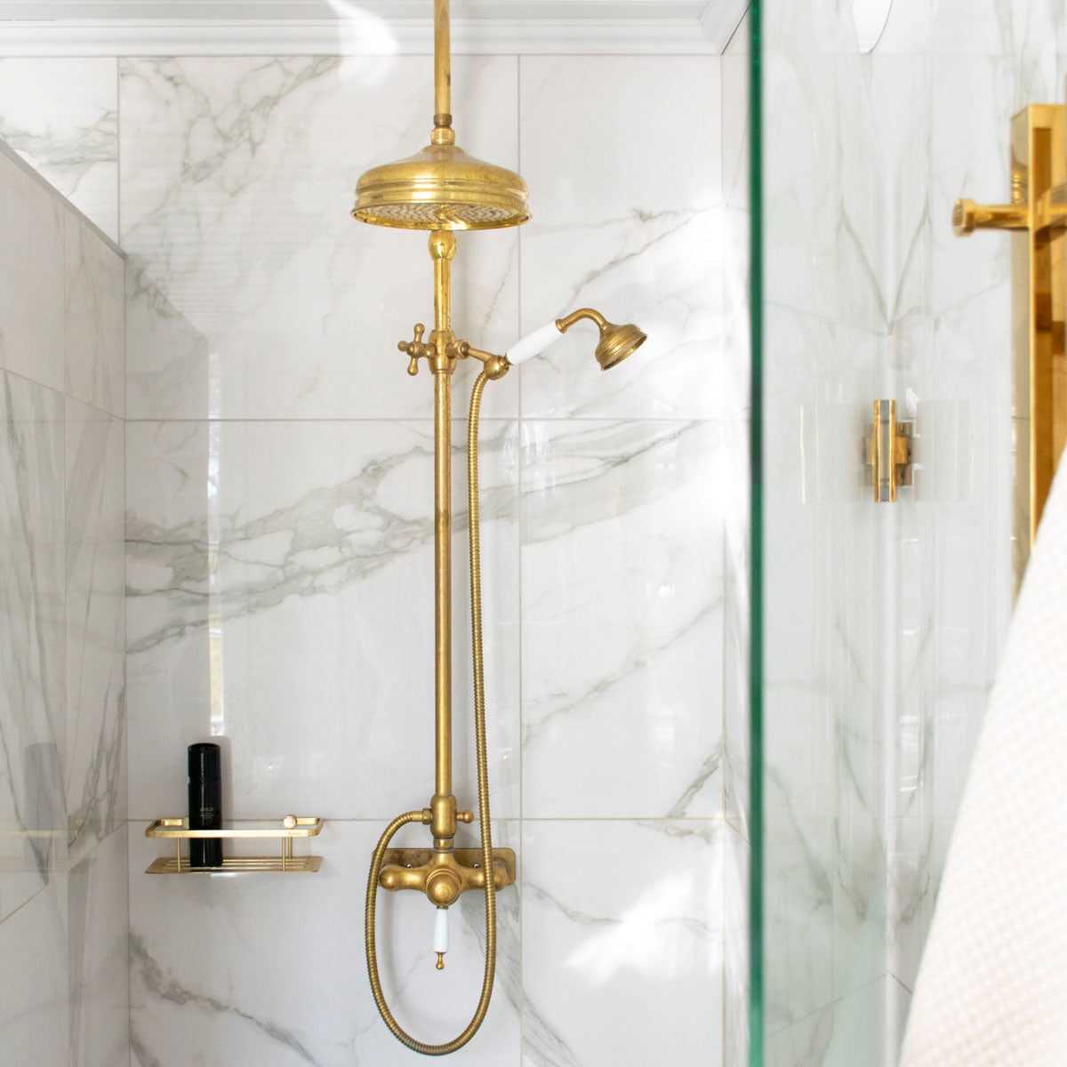 Duscharmatur mit Thermostat Oxford Messing