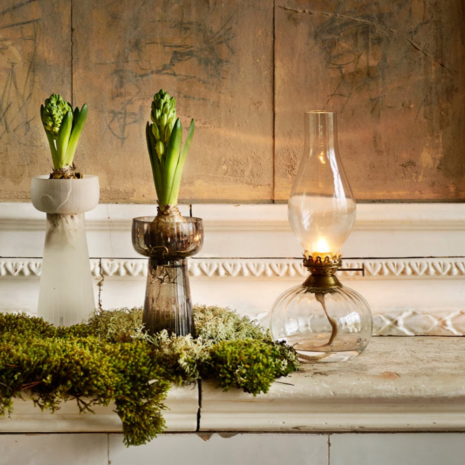 Fotogenlampa Elisabeth Rund Liten Antik Mässing