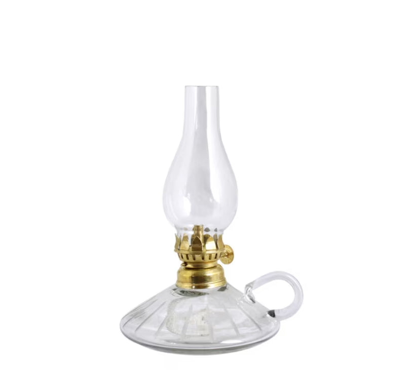 Fotogenlampa Etsad Rand m. Handtag