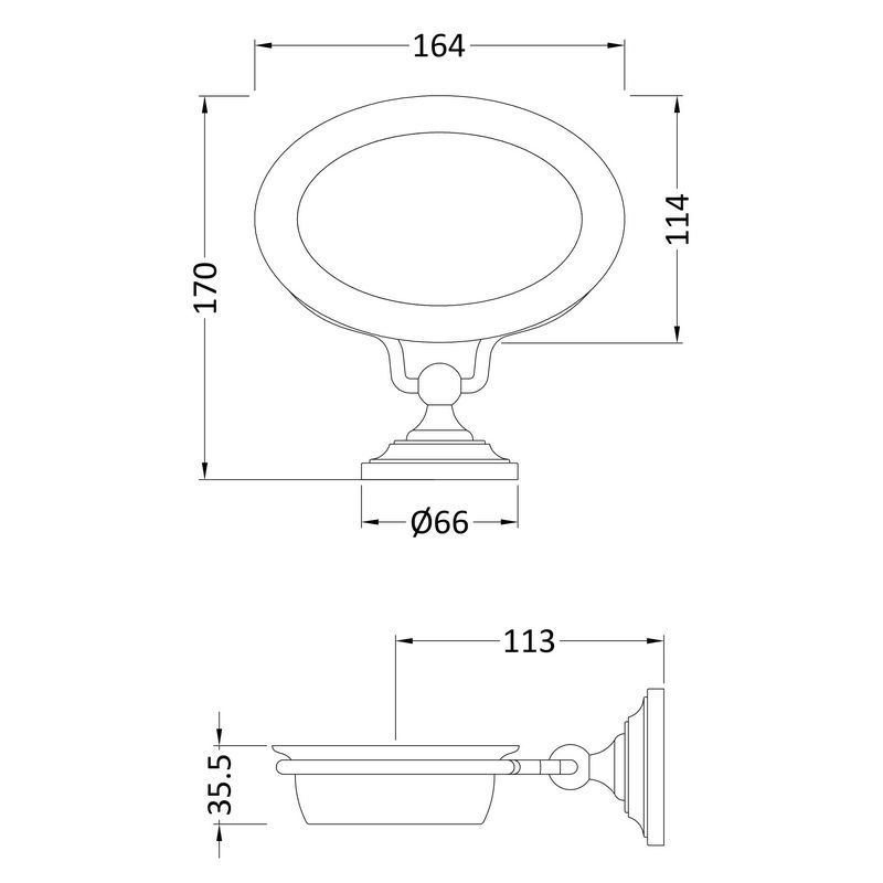 Tvålkopp Bayswater I Krom