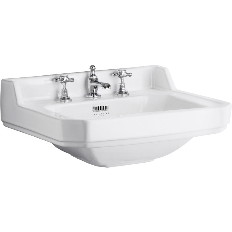 Tvättställ Fitzroy 56 Cm Med Piedestal - Tre Blandarhål