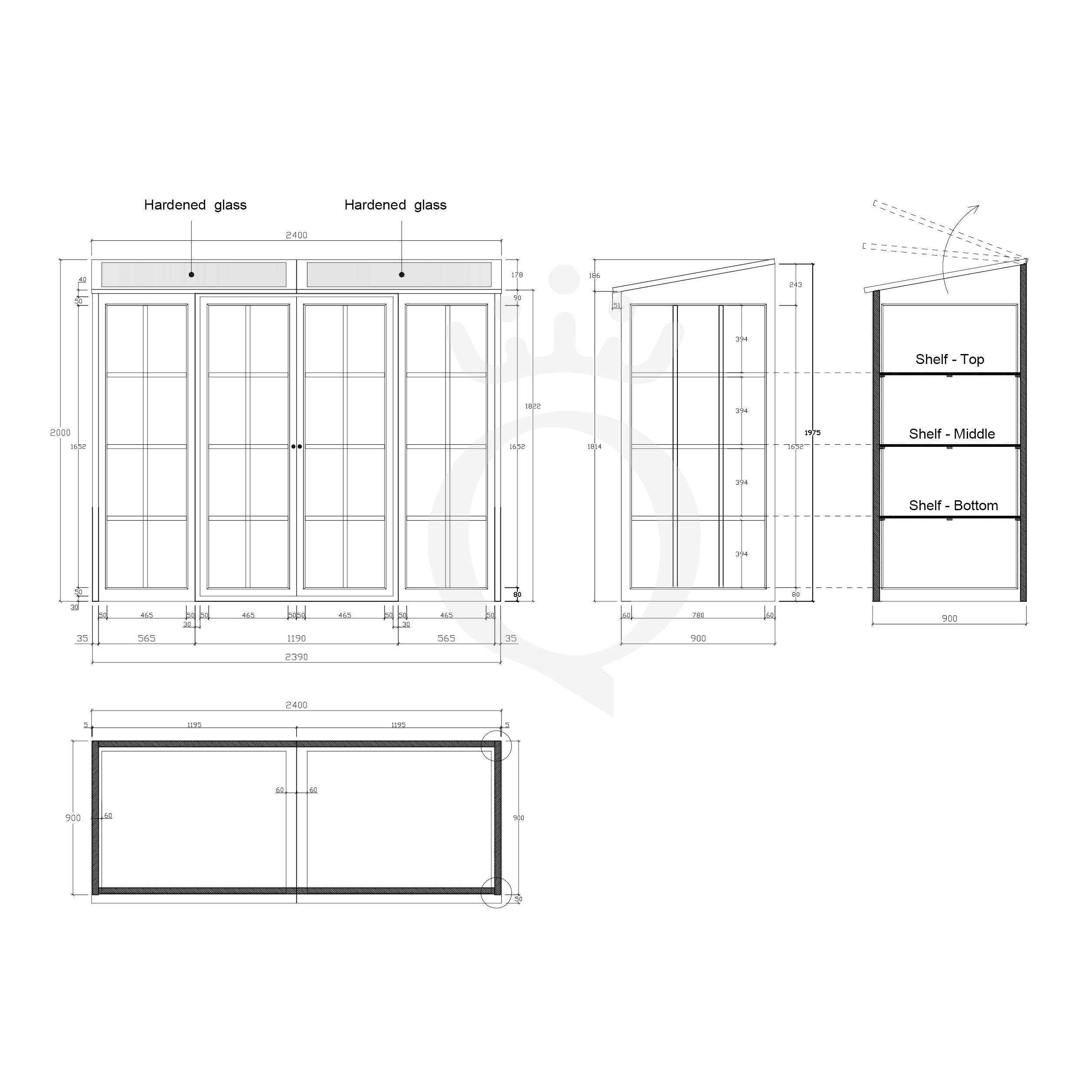 Väggväxthus oljad mahogny stort
