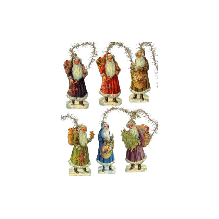 Julgranshängen bokmärken tomtar 6-pack