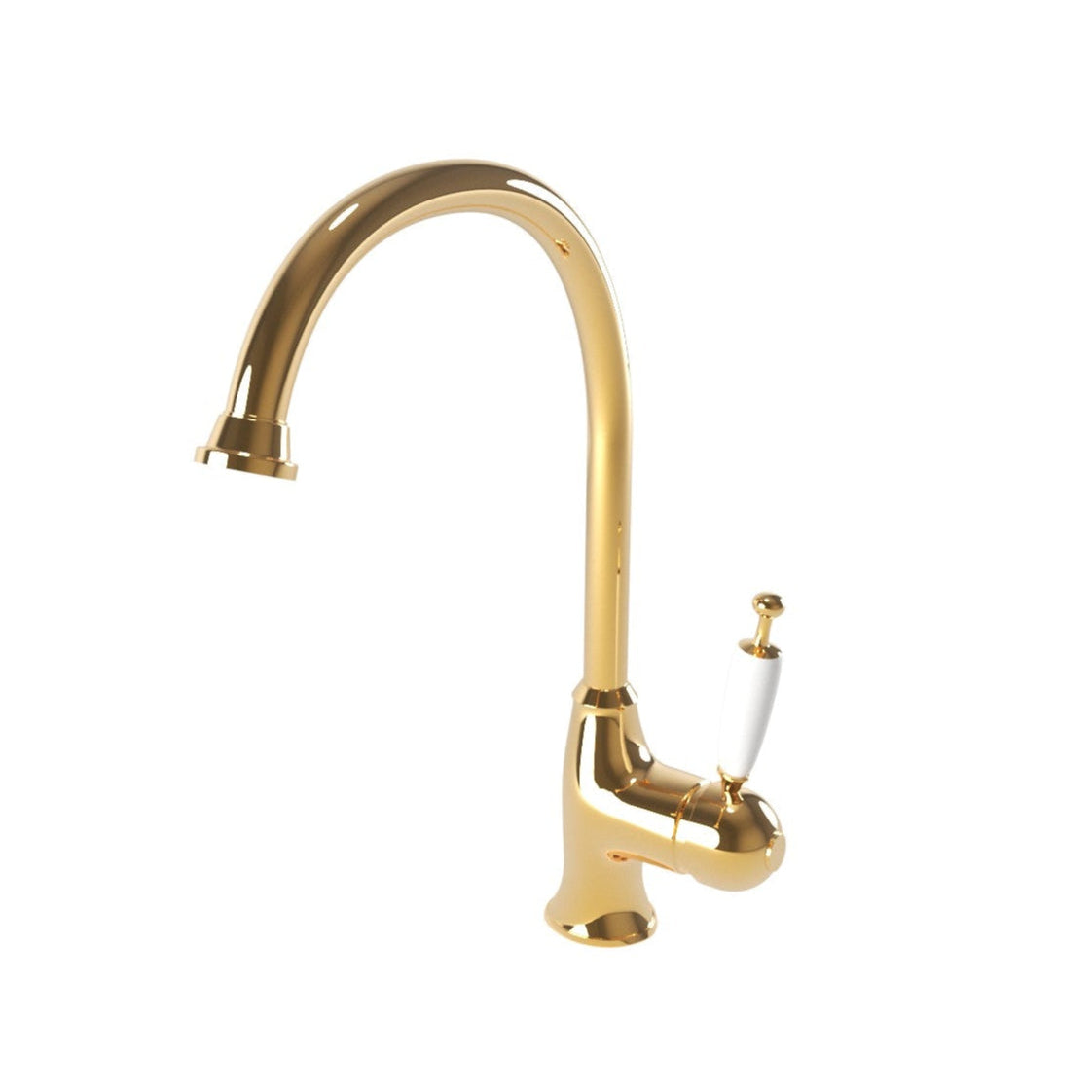 Küchenarmatur in Chrom Oxford mit Schwanenhals