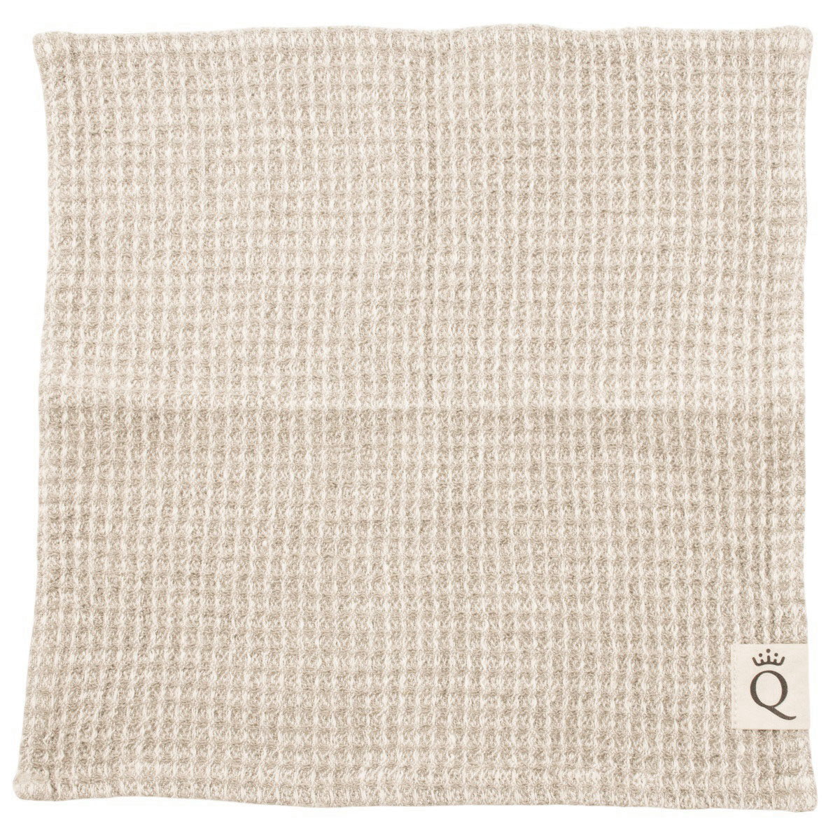 Våfflad disktrasa i linne Qvesarum 26x26 cm