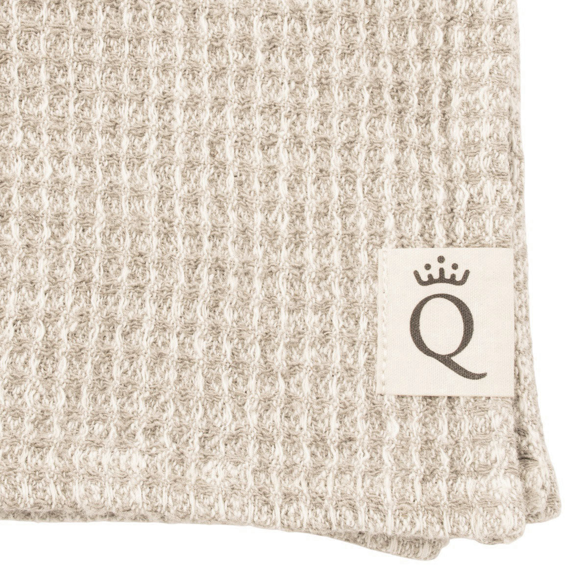 Våfflad disktrasa i linne Qvesarum 26x26 cm