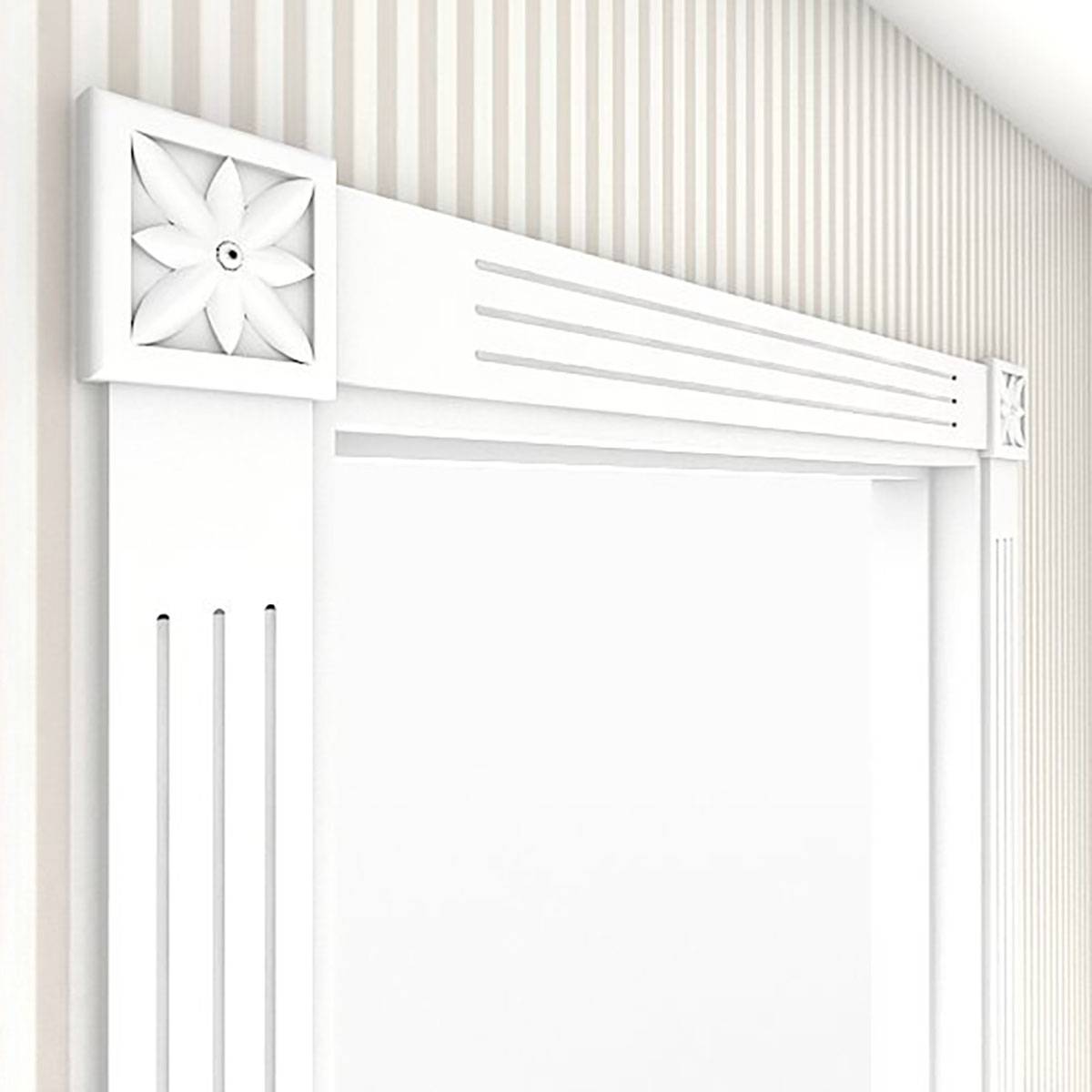 Invändigt foder Tradition vitt pardörr