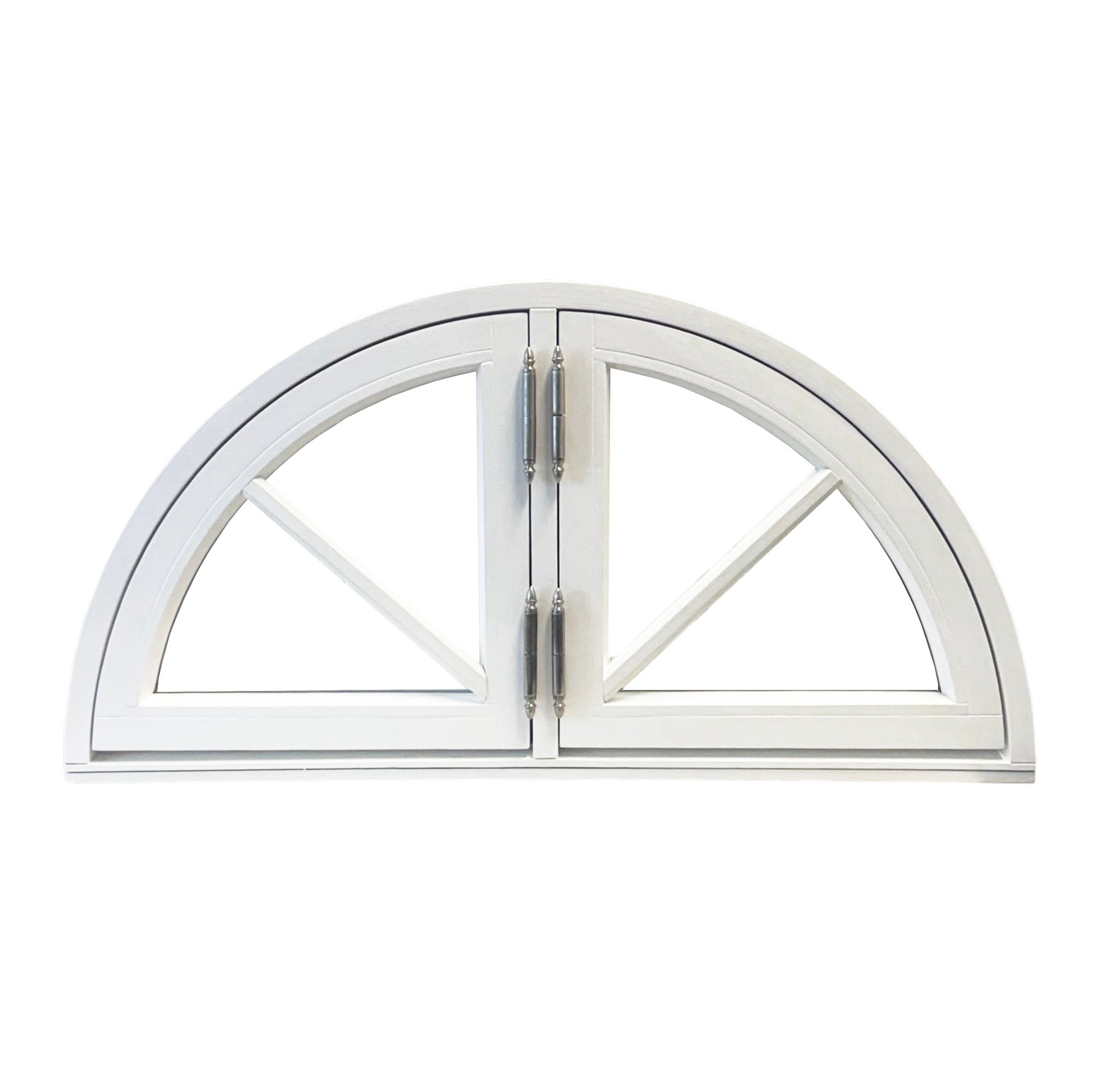 Halbmondfenster weiß 1000×500 öffenbares Isolierglas