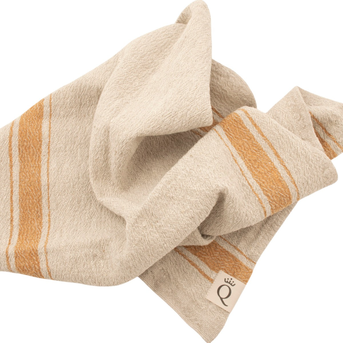 Kökshandduk Hörte natur/ockra 40x65 cm