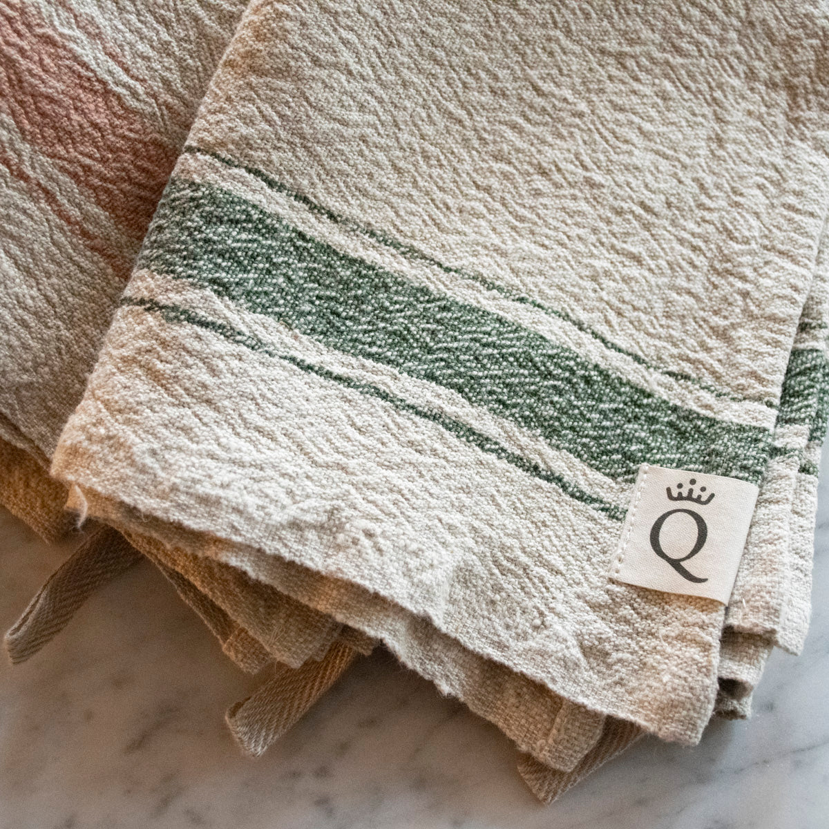 Kökshandduk Hörte natur/rost 40x65 cm