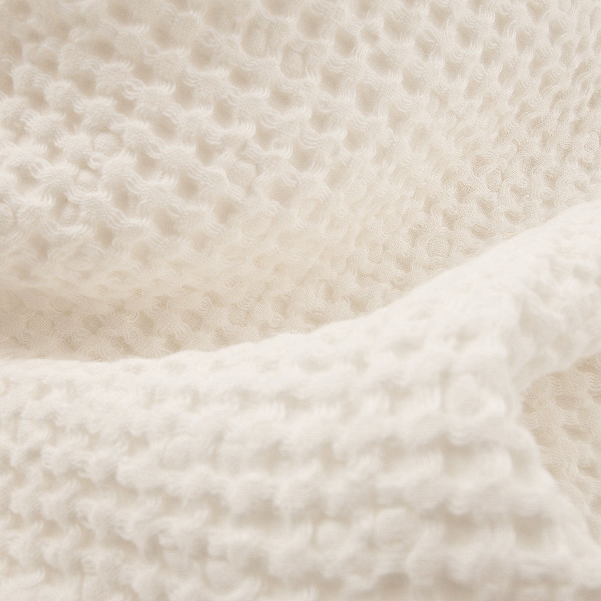 Våfflad handduk Sandhammaren naturvit 50x70 cm