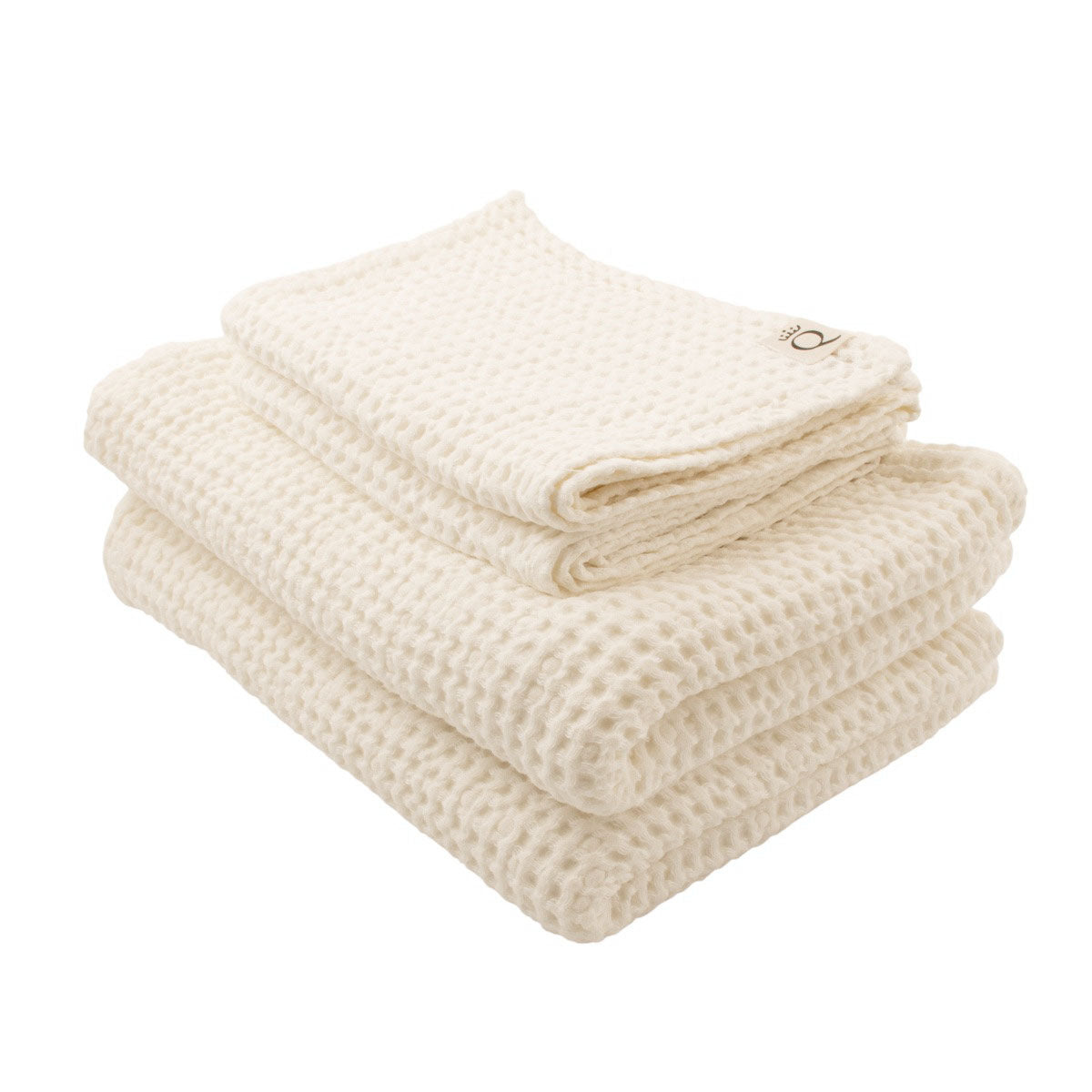 Våfflat badlakan Sandhammaren naturvitt 100x140 cm