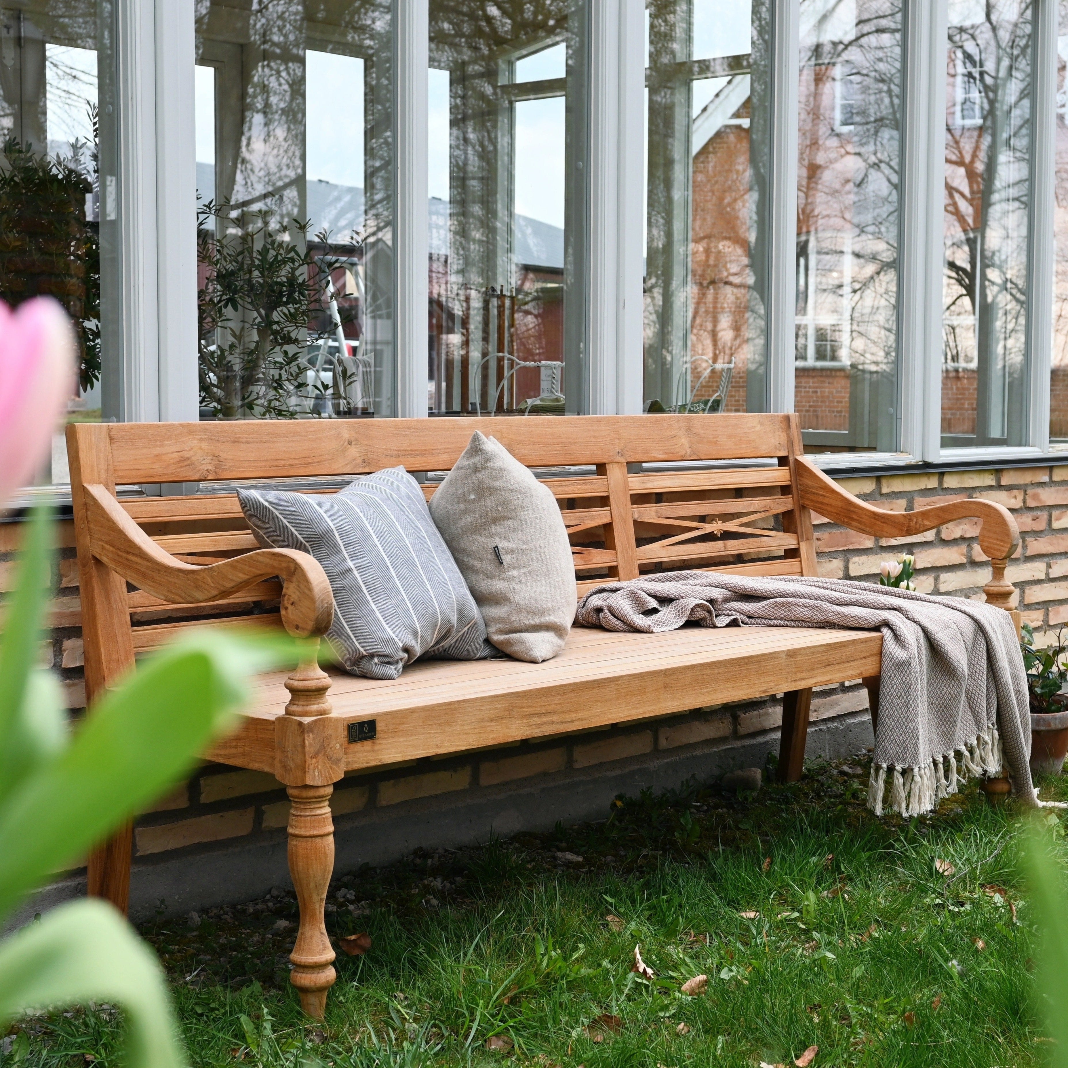 Vintage trädgårdssoffa teak