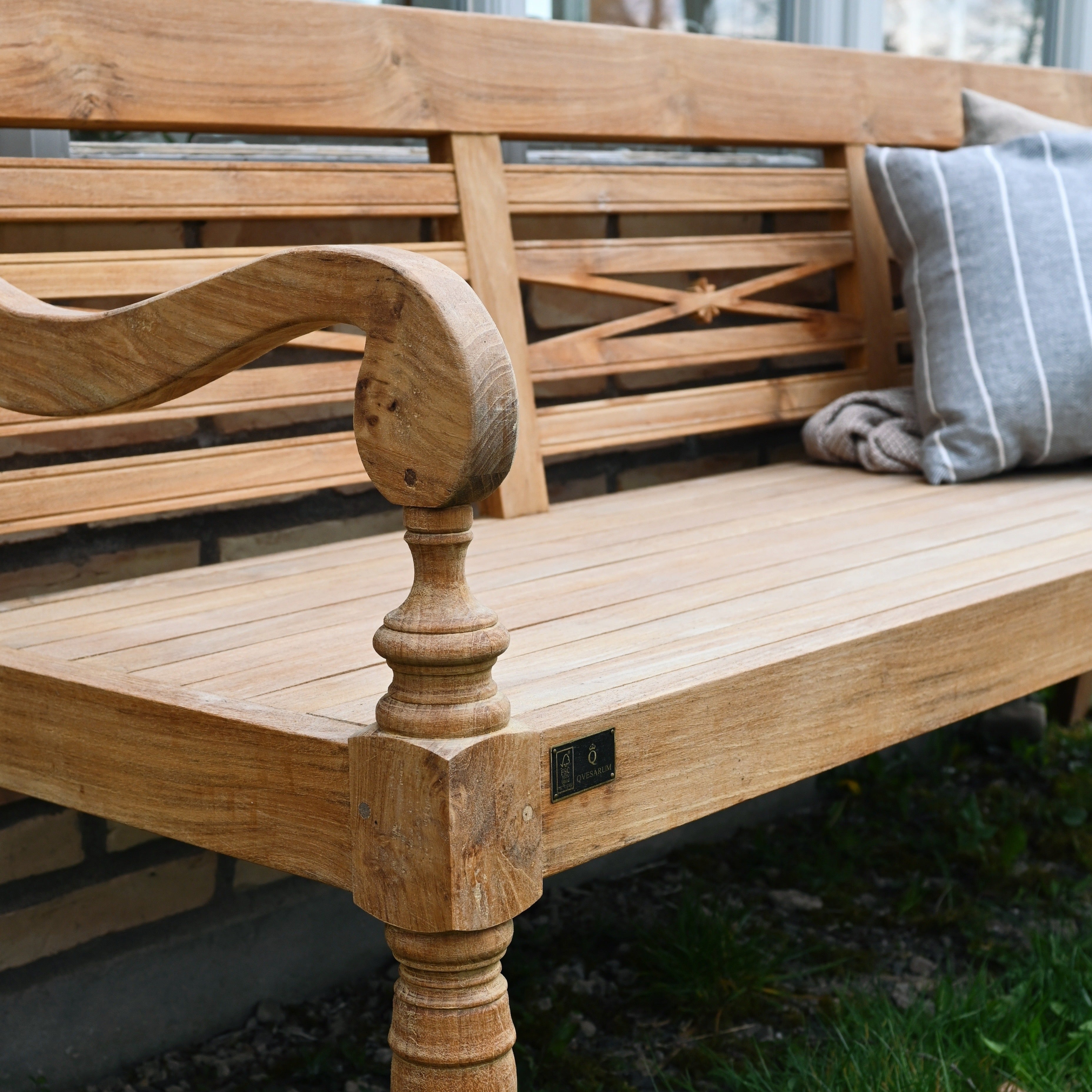 Vintage trädgårdssoffa teak