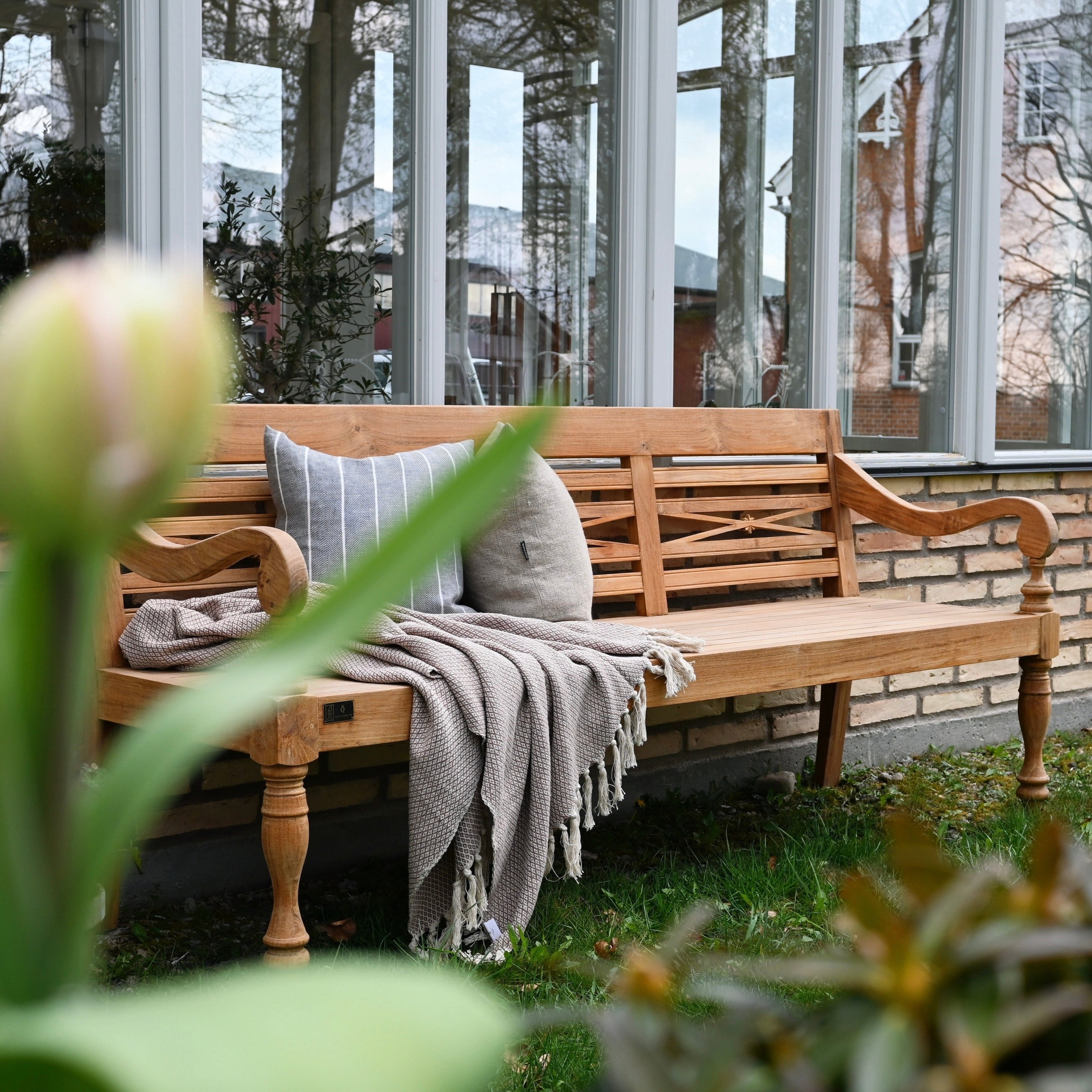 Vintage trädgårdssoffa teak