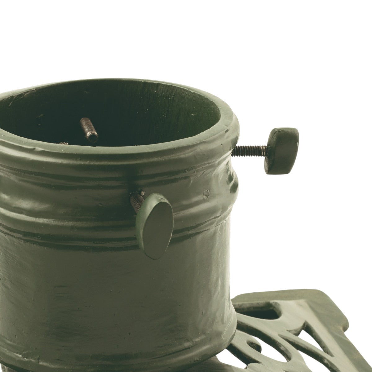 Weihnachtsbaumständer aus grünem Aluminium