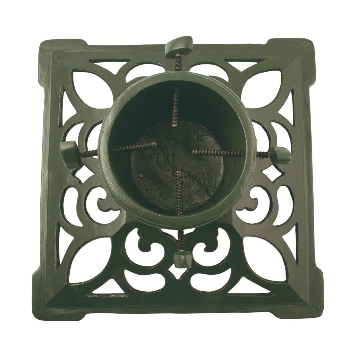 Weihnachtsbaumständer aus grünem Aluminium