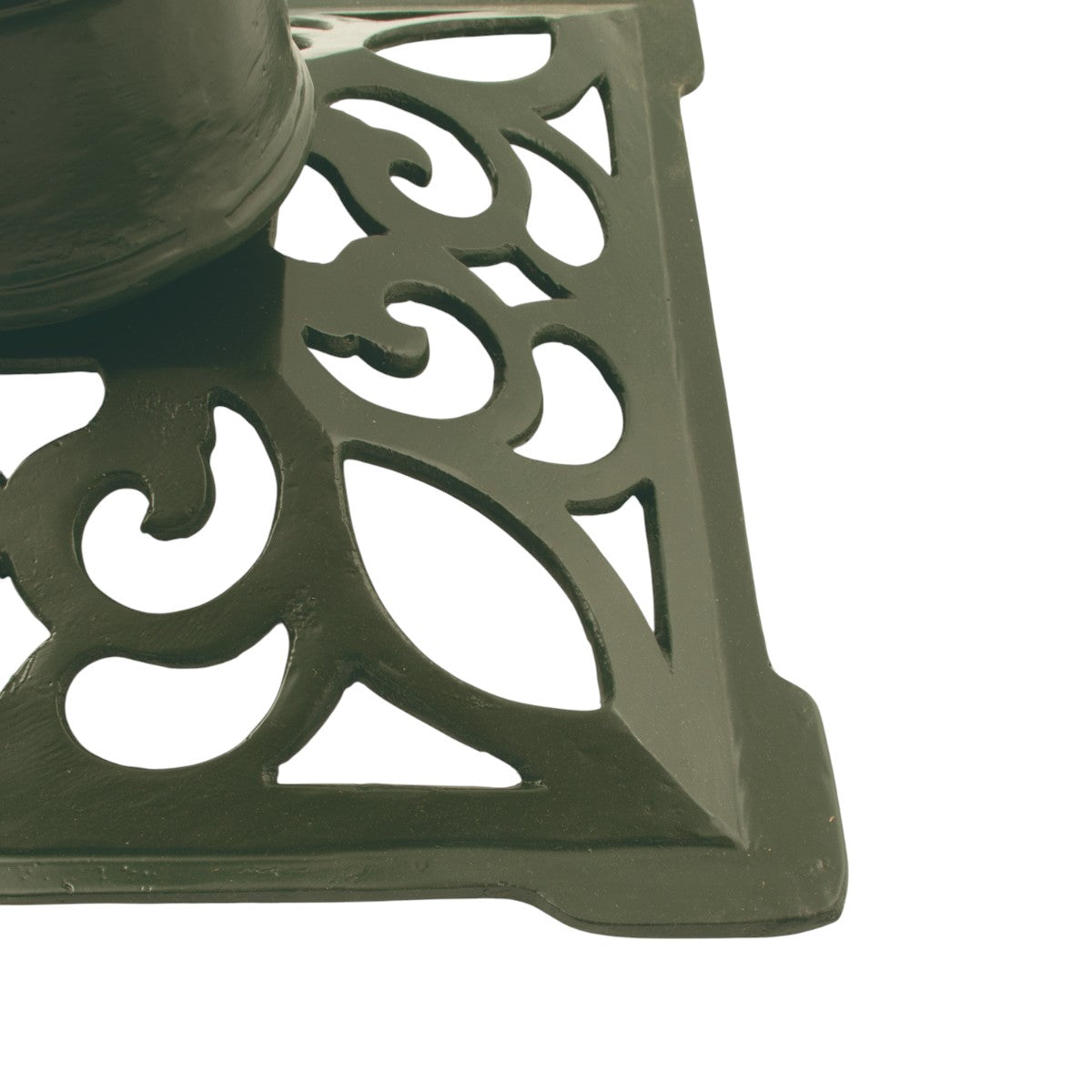 Weihnachtsbaumständer aus grünem Aluminium