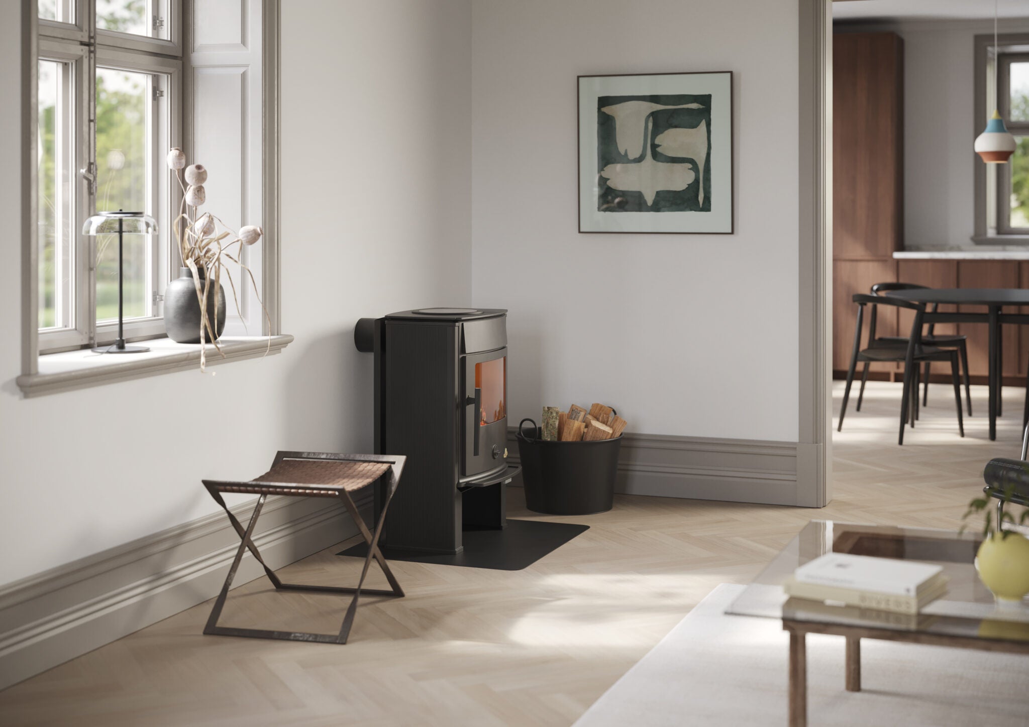 Konvektionskamin Oden 6300 Med Kokplatta