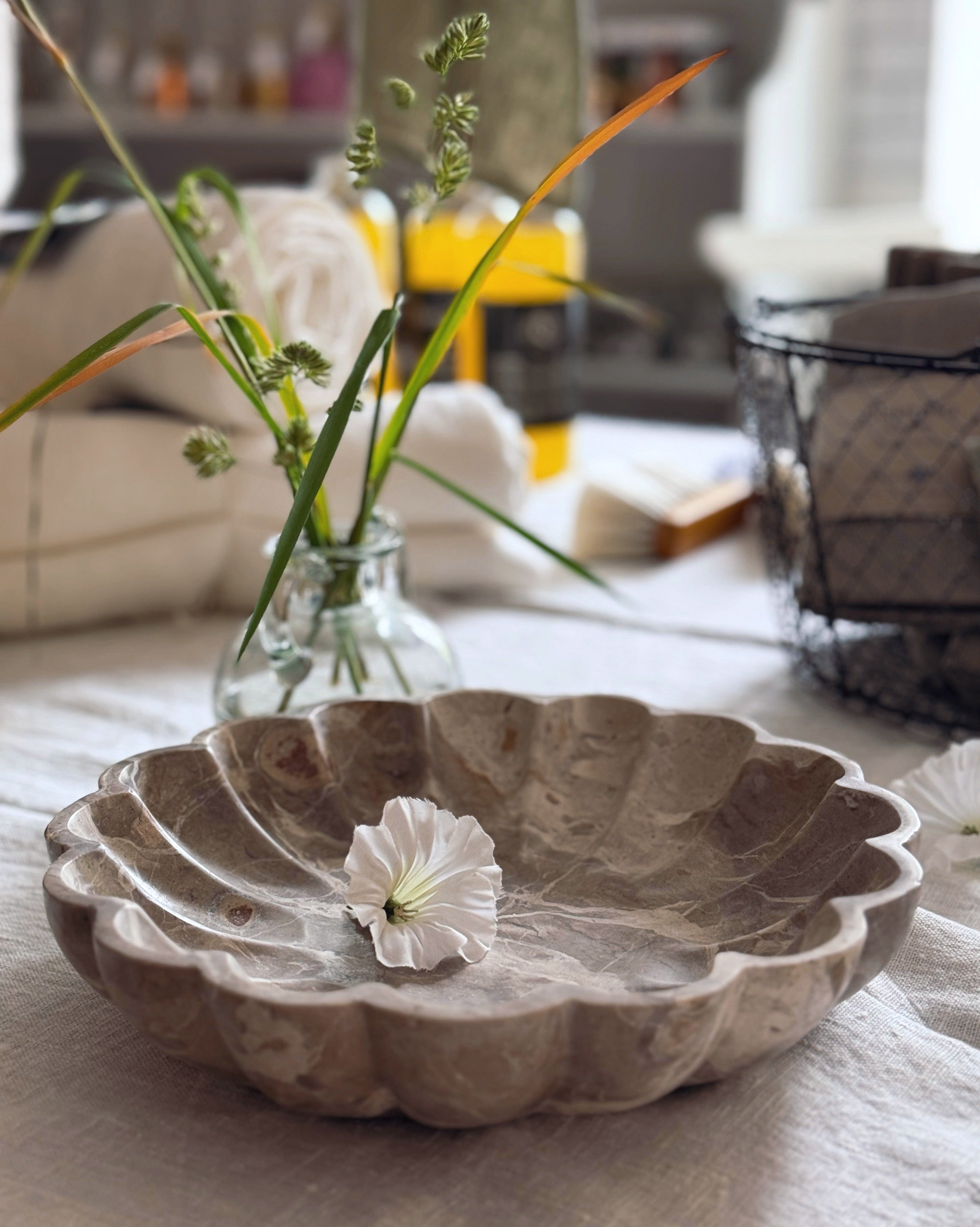 THYME skål/fat, Beige