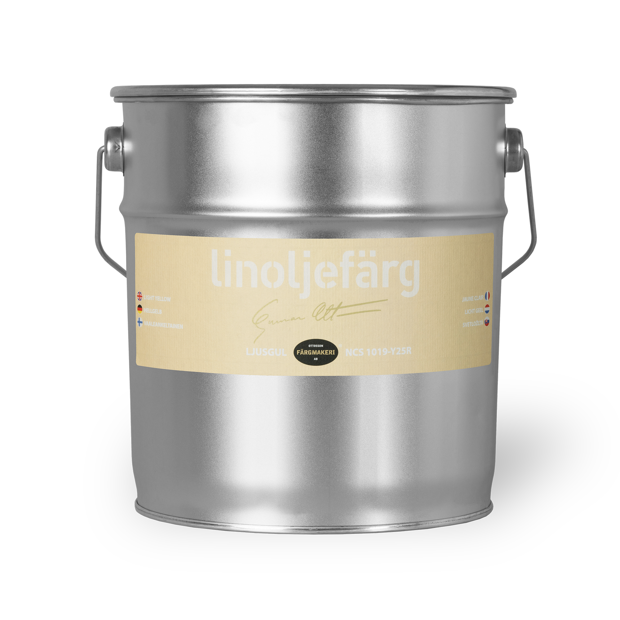 Hellgelbe Linoleumfarbe Ottossons