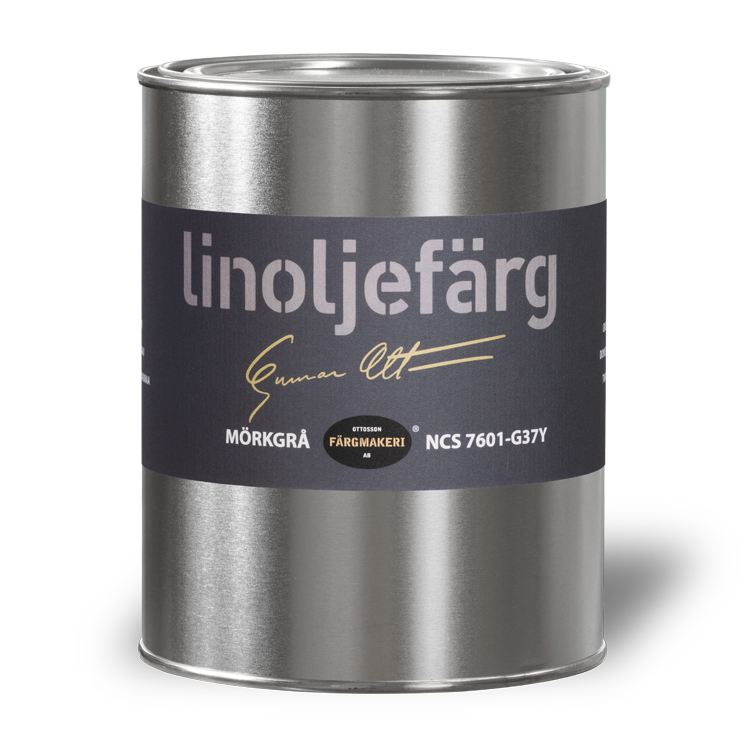 Dunkelgraue Leinölfarbe 1L