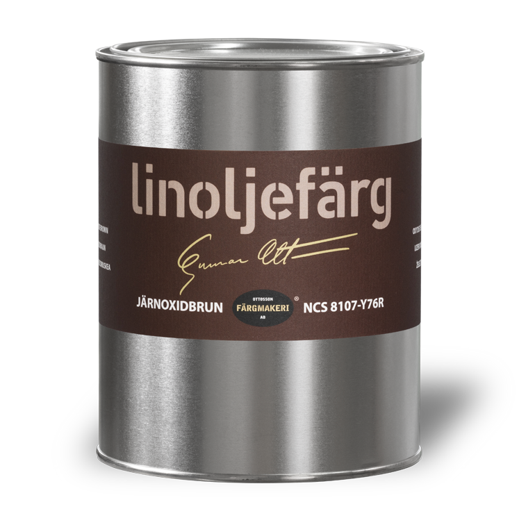 Eisenoxidbraune Leinölfarbe Ottossons