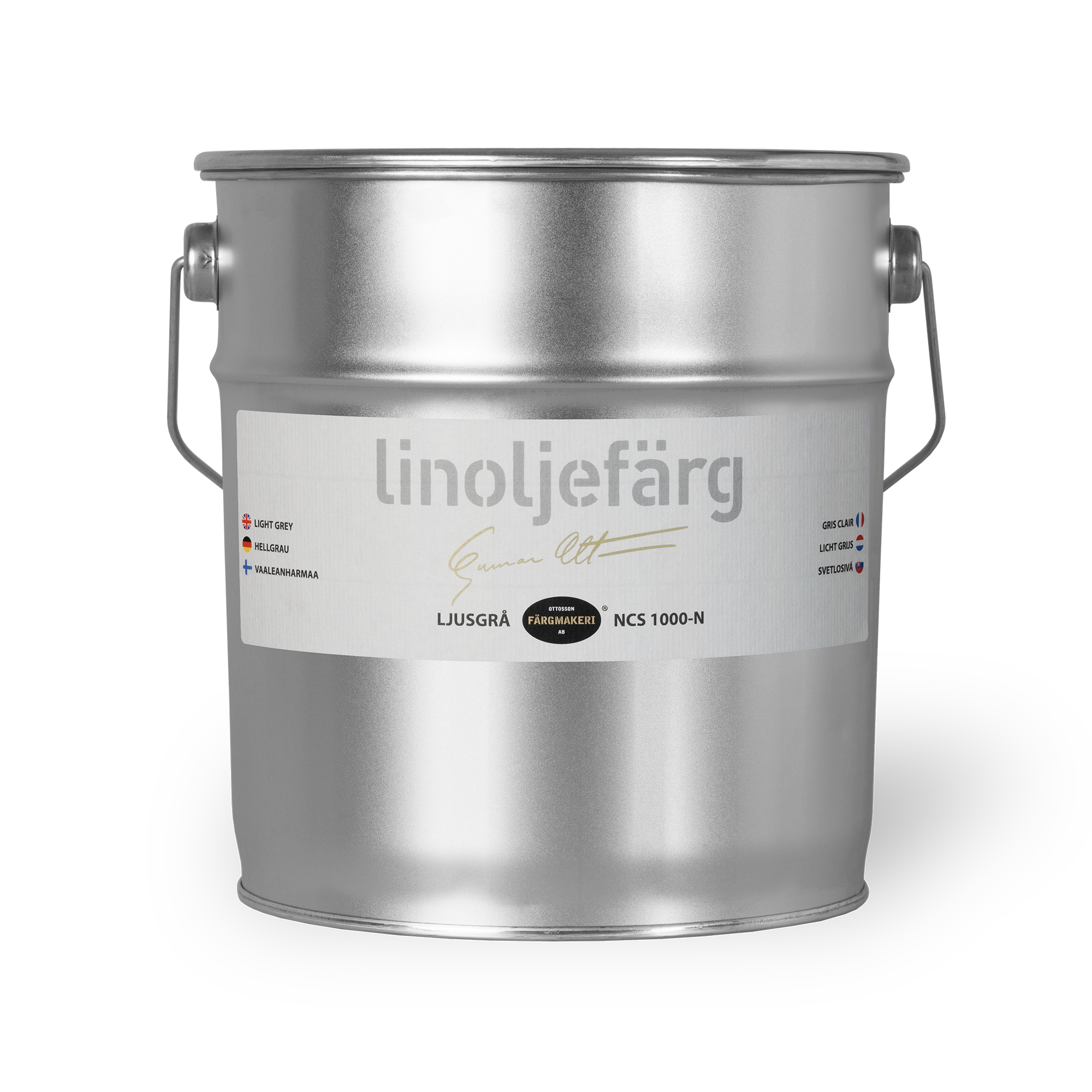 Hellgraue Leinölfarbe Ottossons