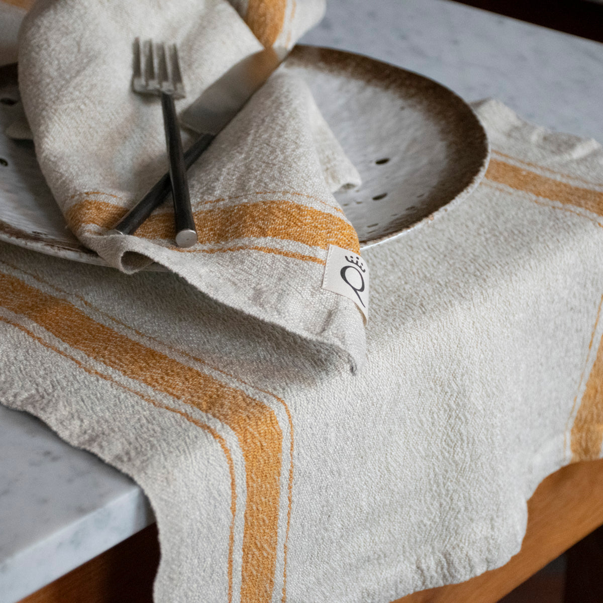 Löpare Hörte natur/ockra 40x200