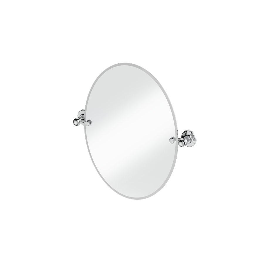 Burlington spegel oval 50x40 cm med väggfästen