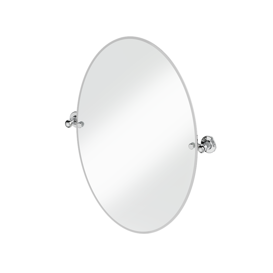 Burlington spegel oval 50x70 cm med väggfästen
