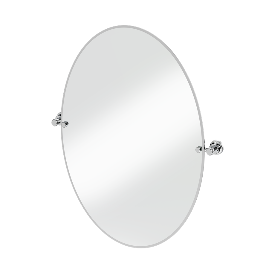 Burlington spegel oval 60x80cm med väggfästen