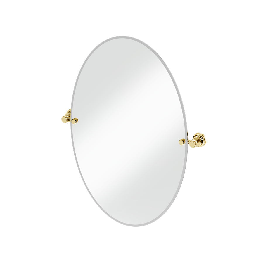 Burlington spegel oval 50x70 cm med väggfästen