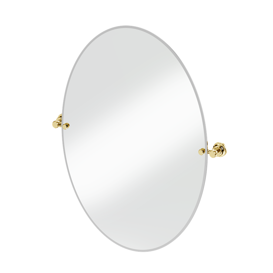 Burlington spegel oval 60x80cm med väggfästen