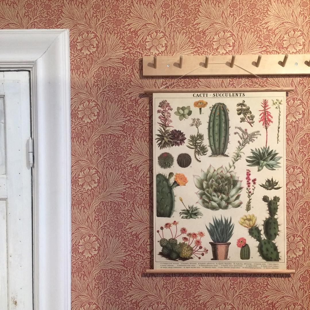 Vintage-Posteraufhänger aus Teakholz