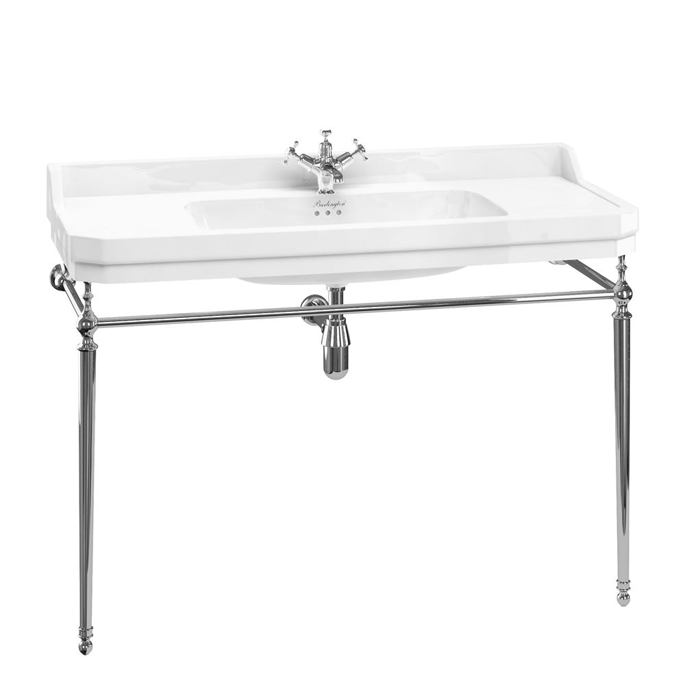 Burlington Edwardian Waschbecken 120 cm mit verchromtem Gestell