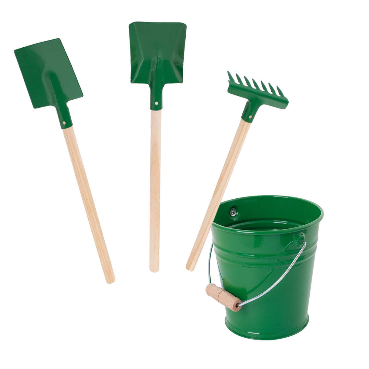 Trädgårdsredskap & hink till barn