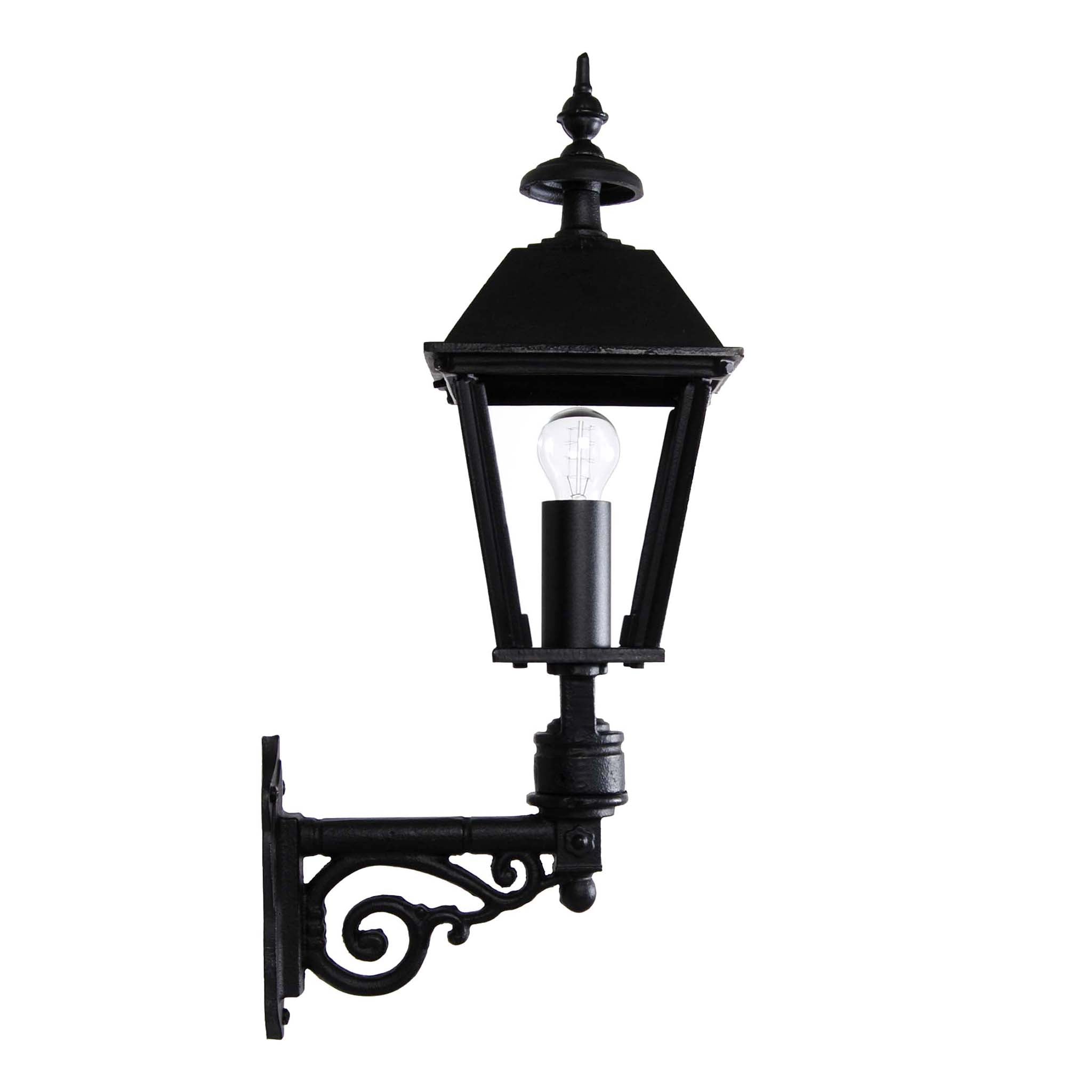 Laterne 4-eckig mittelgroß mit Wandhalterung